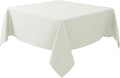 Biscaynebay Textured Fabric Square Tablecloths 90x90 Inches, Ivory Water by Biscaynebay