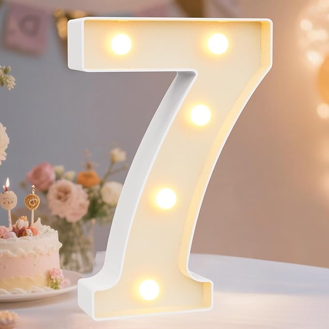 Pooqla Decorative LED Light Up Number Letters by Pooqla