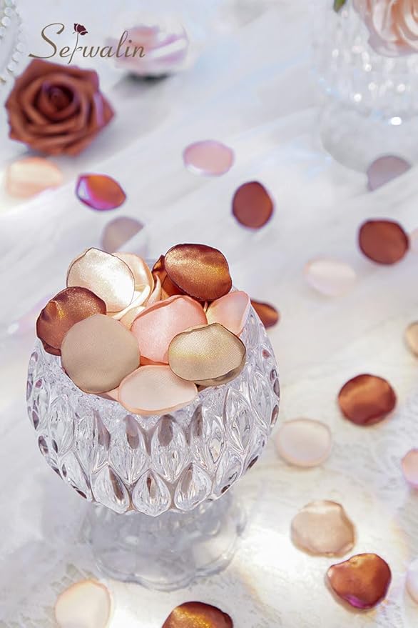 Serwalin 500Pcs Silk Rose Petals Artificial Flower Petals - Image 5