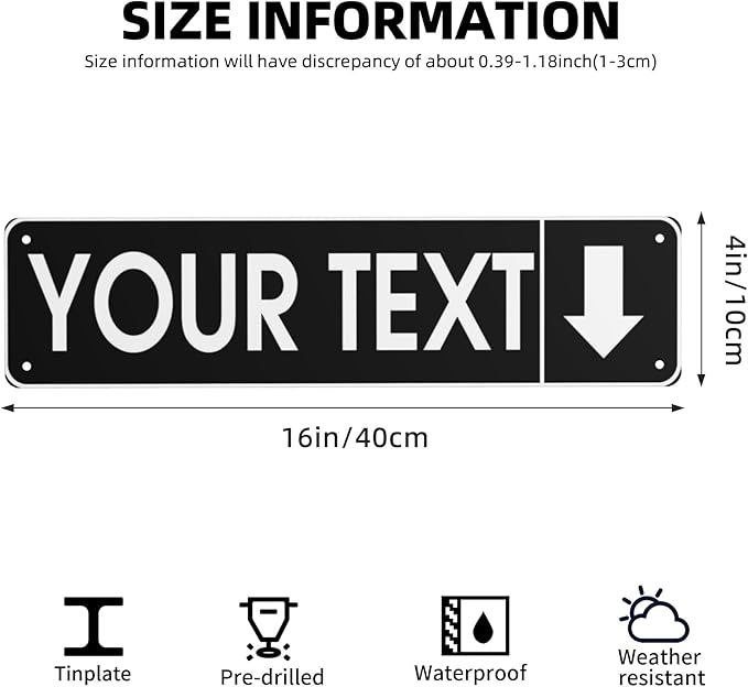 Custom Vintage Metal Sign Personalized Direction Street Signs - Image 2