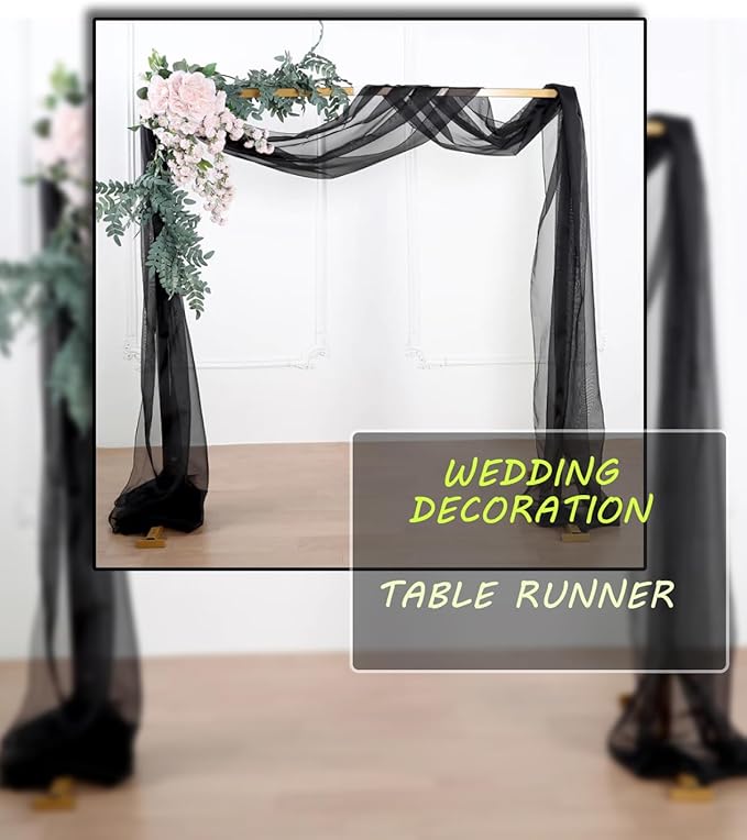 Black Tulle Fabric 108" x 25 Yards - Image 4