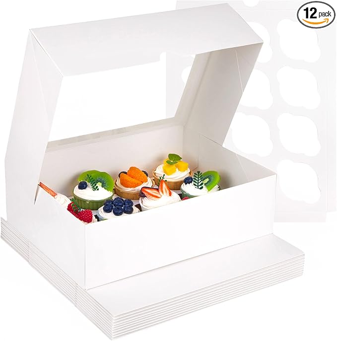 VGOODALL 12 Count Cupcake Boxes by VGOODALL
