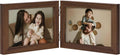 decorUhome Double 6x4 Picture Frame Horizontal, Engineered Wood Bifold Photo by decorUhome