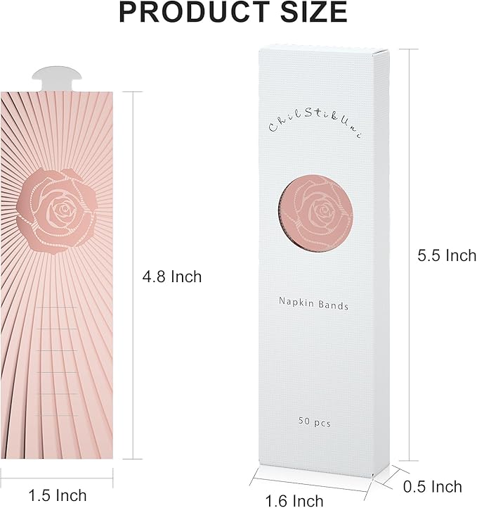 Polymer Material Reusable Napkin Band, Glue-Free Tear-Proof Water Resistant - Image 7