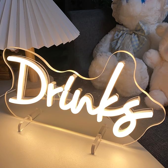 Drinks Table Number Neon Sign Desk Lamp Night Light Wedding Letter LED Neon - Image 4