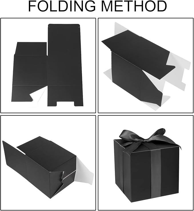 COTOPHER Small Gift Boxes 25 Pack 6x6x6 inches Black Gift Boxes - Image 6