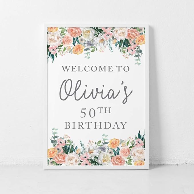 Andaz Press Personalized Extra Large Birthday Easel Board Party Sign, 12x18-inch - Image 4