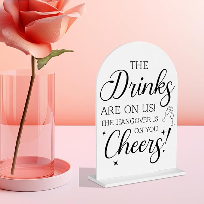 Wedding Decorations for Reception Ceremony, Wedding White Acrylic Table Sign - Image 2