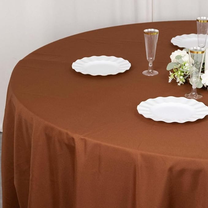 Efavormart Round Tablecloth, 132 Inch Stain & Wrinkle Resistant Washable Table - Image 8