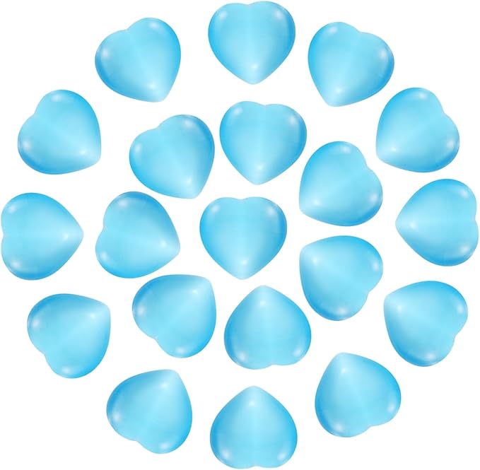 PATIKIL 20 Pcs Natural Heart Shaped Crystal Stone, 0.6 Inch Mini Polished Love by PATIKIL