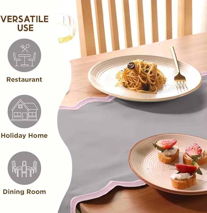 Folkulture Table Runner | Table Runners 90 inches Long | Scallop Table Runner - Image 6