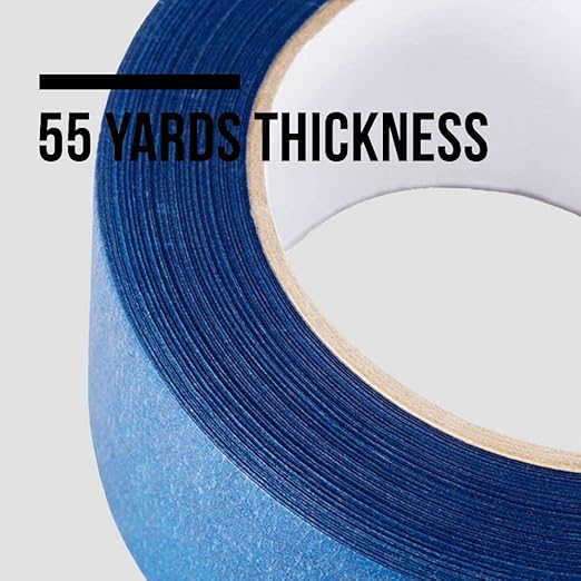 Lichamp 10-Piece Blue Painters Tape 1 inch, 1 inch x 55 Yards x 10 Rolls - Image 7