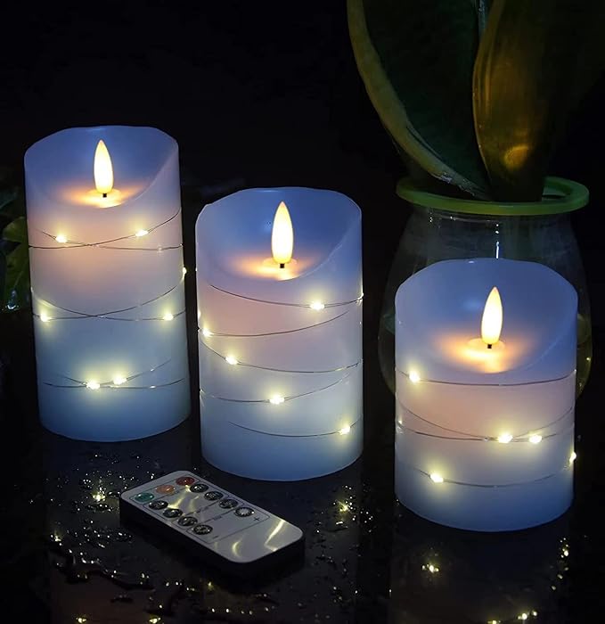danip Sky Blue LED Flameless Candle - Image 2