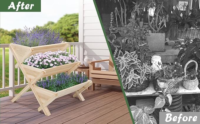 3 Tiers Wooden Vertical Raised Garden Bed - Image 5