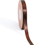 LaRibbons Brown Ribbon 3/8 Inch 25 Yards Luxury Double Faced Friar Brown Silk by LaRibbons