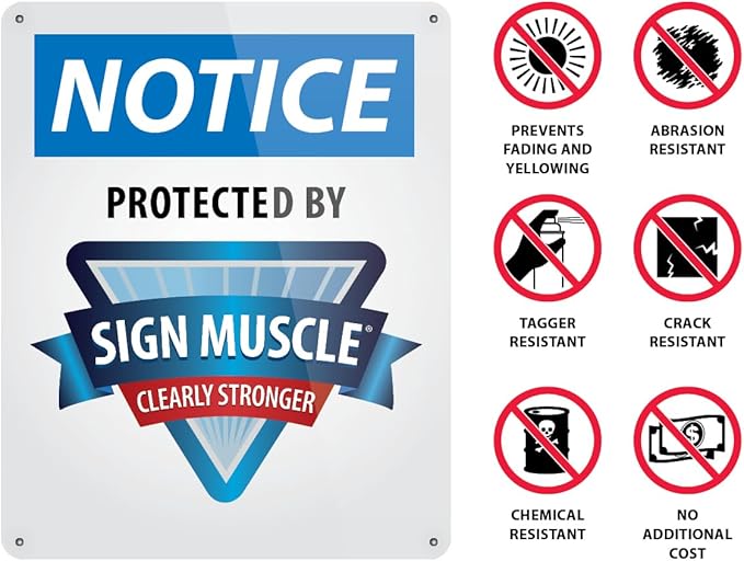 Custom OSHA Style Notice Sign 18" x 24" Plastic Sign, Customizable "Your Text - Image 5