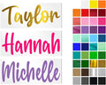 Vinyl Name Decal for Yeti Cup, Water Bottle, car Window or Other Hard and by DecalsbyADavis