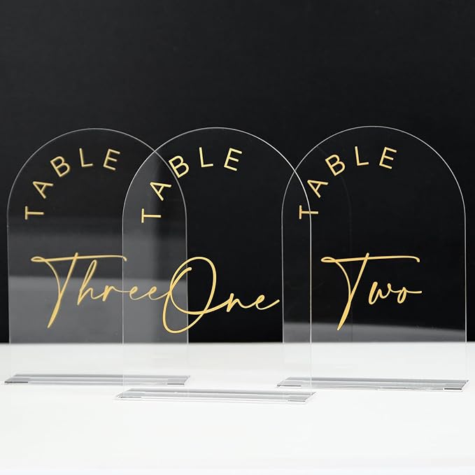 JINMURY Acrylic Arch Table Numbers by JINMURY