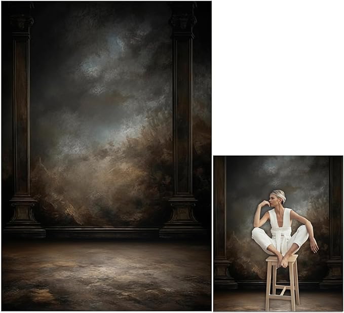 10x10ftDark Vintage Photography Backdrops Portrait Photo Backdrop Wedding - Image 3