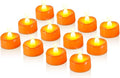 Raycare Orange LED Tea Lights Battery Operated, 200+Hour Flickering Votive by Raycare