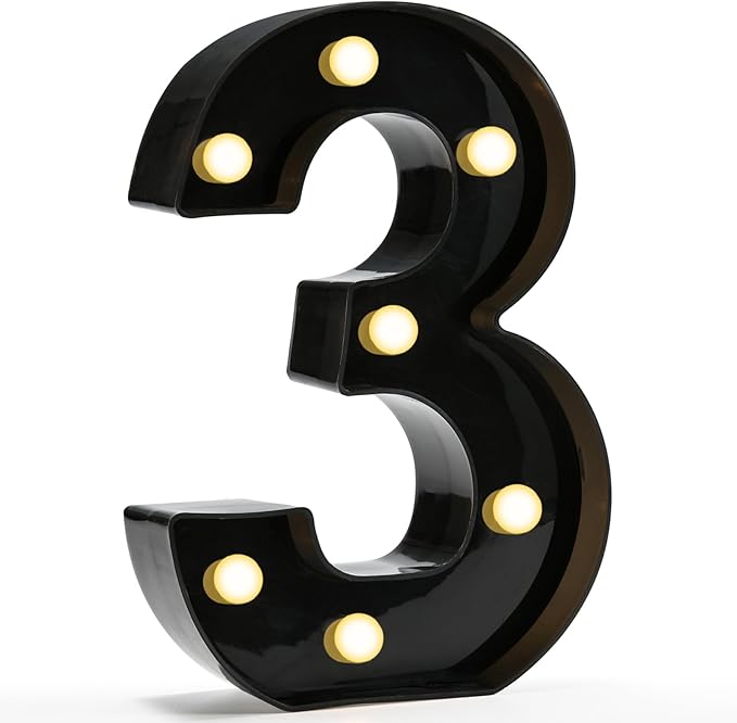 Pooqla Decorative Led Light Up Number Letters by Pooqla