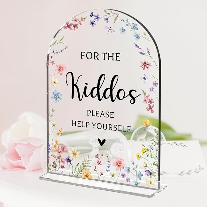 Wedding Sign，For The Kiddos Wedding Sign, Weddings Supplies 5x7 Inch, Kids - Image 4