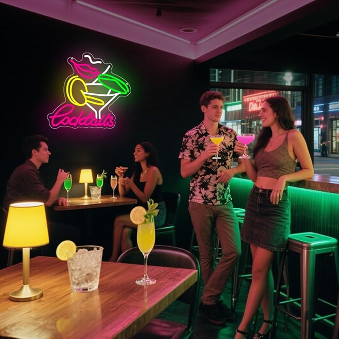 Cocktails Neon Sign, Cocktail Bar LED Neon Light - Image 5