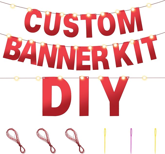 TaoBary 112 Pcs DIY Letter Kit Glitter Customizable Banner Letters Include 107 - Image 3