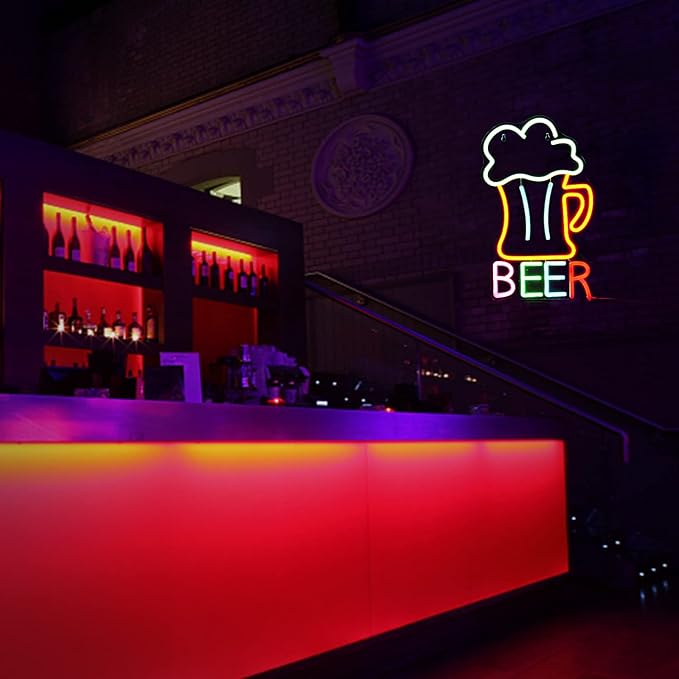 Beer Neon Sign Led Beer Signs Colorful Neon Lights - Image 6