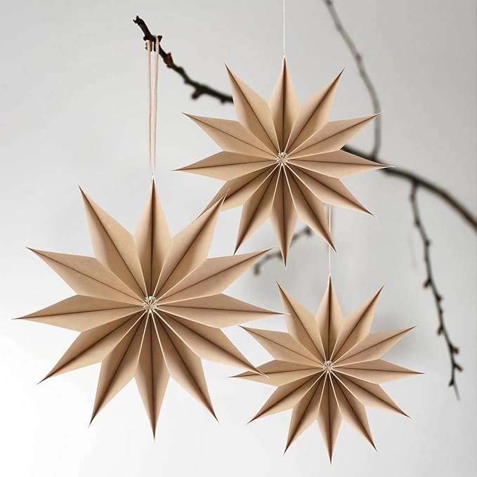 Easy Joy 3Pcs Boho Paper Landern Star - Image 2