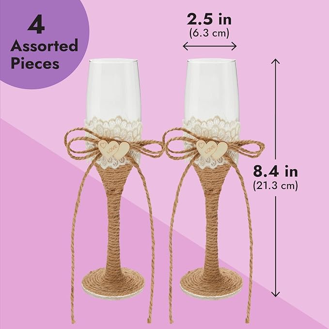 Juvale Wedding Decor Rustic Cake Knife & Server Set - Image 5