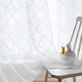 MYSTIC-HOME Sheer Curtains White 95 Inch Length, Rod Pocket Voile Drapes by MYSTIC-HOME