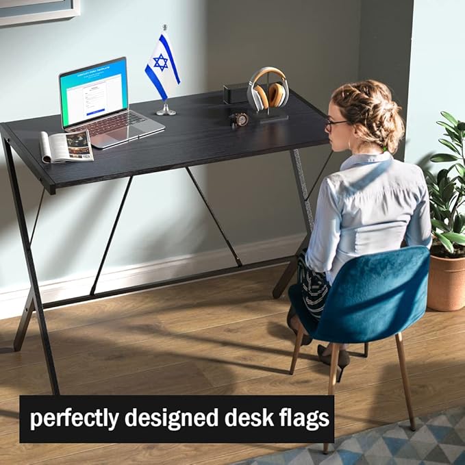 Israel Flag Israeli Flags, Small Mini Israeli Desk Flag, Used - Image 3