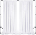 Sugargirl 10x10FT White Backdrop Curtains Polyester Photo Backdrop Drapes by Sugargirl