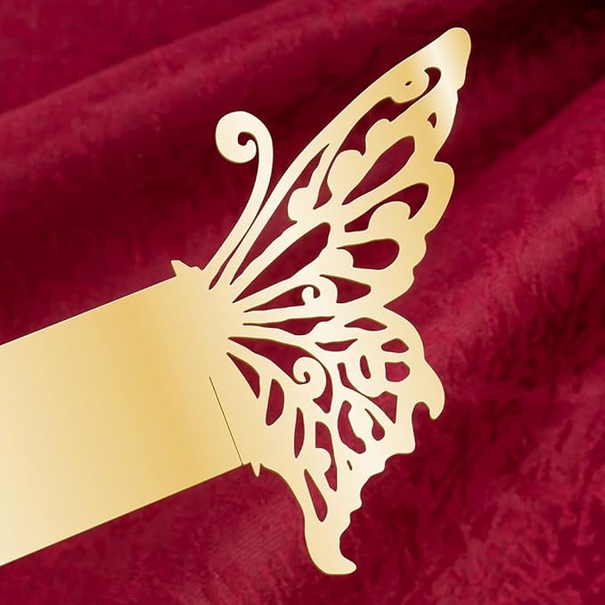 150PCS Butterfly Napkin Rings for Luxury Banquet Style, Reusable Paper Napkin - Image 5