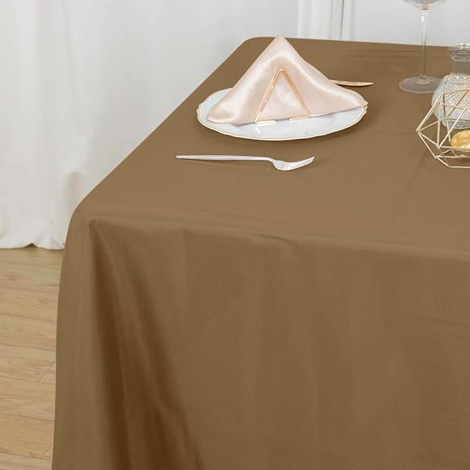Efavormart 70" Square Linens Taupe Wholesale Linens Polyester Square Linen - Image 8