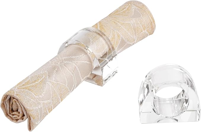 Crystal Napkin Rings, Elegant Dining Table Holders - Image 7