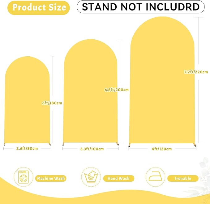 7.2FT Yellow Arch Backdrop Cover - Image 2