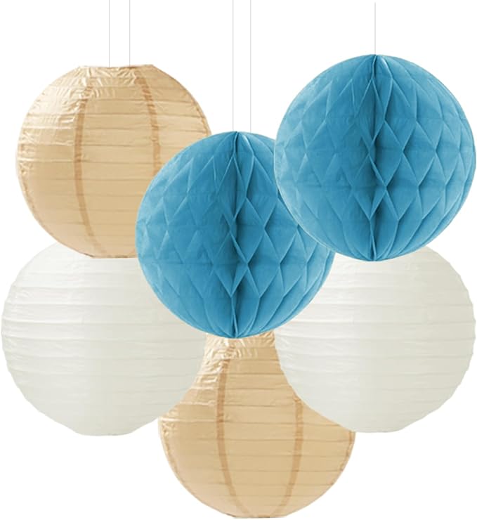 Light-Dusty Blue Beige-Champagne Boho Party-Decorations - Image 3