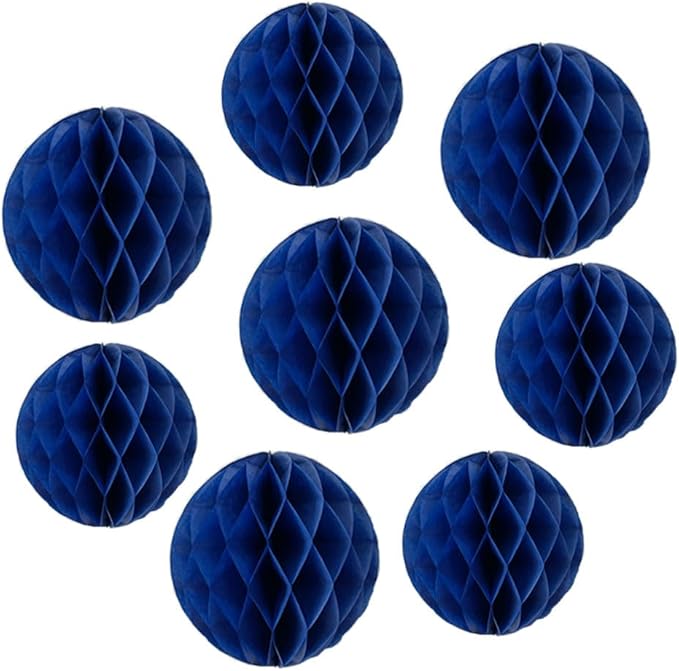 8pc Honeycomb Balls Party Decorations 8'' 10'' Tissue Paper Pom Poms Flower by Yangeey