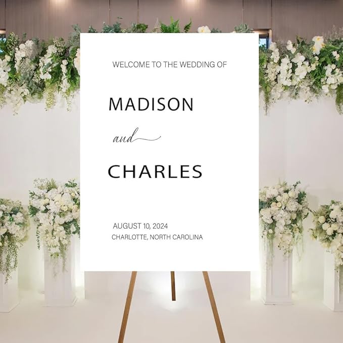 Welcome To Our Wedding Sign, Personalized Wedding Welcome Sign, Wedding Welcome - Image 4