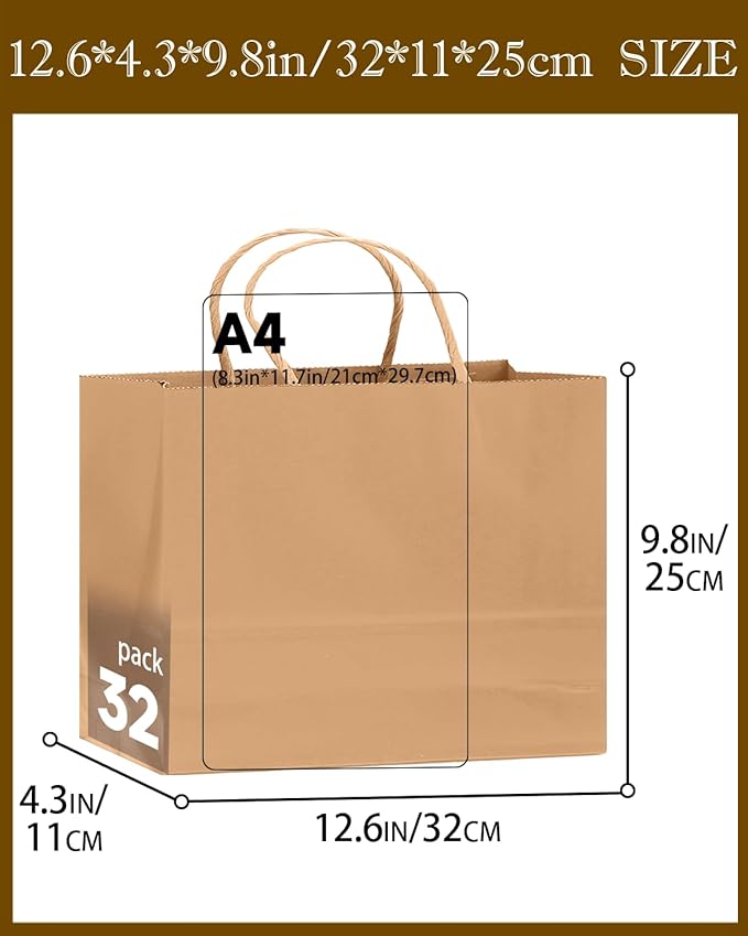 qiqee 13"x4.5"x10" Large Gift Bag - Image 4