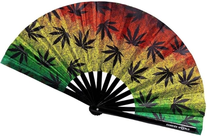 Kandies World UV Reactive Custom Festival Folding Hand Fan by KandiesWorld