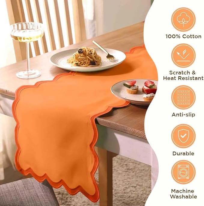 Folkulture Table Runners | Fall Table Runner 108 inches Long | 100% Cotton - Image 2