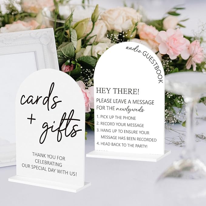 2Pcs Audio Guest Book Sign Cards and Gifts Sign - Image 6