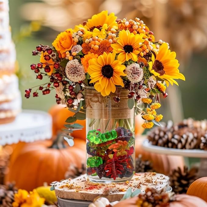 HappyFiller Fall Thanksgiving Autumn Harvest Decoration 135 Pcs Sensory Bin - Image 6