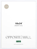 Opposite Wall - 18x24 in - White Solid Wood Picture Frame - Lightweight by OppositeWall