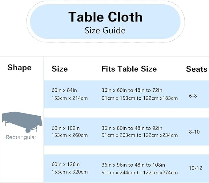 6 Pack White Table Cloth Rectangle Table 60 x 102 Inch Tablecloths - Image 2