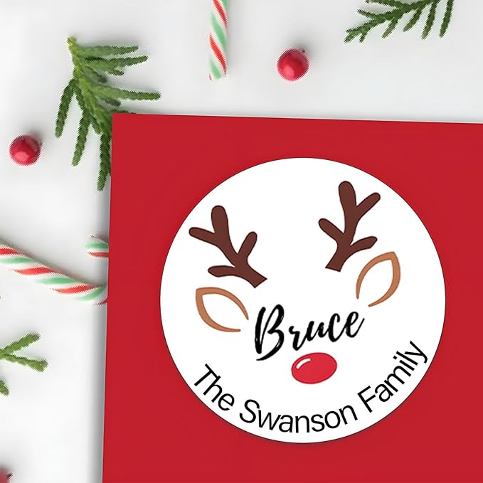 36pcs Personalized Christmas Stickers Gift Wrap Labels-Available in 12 by Wtuye