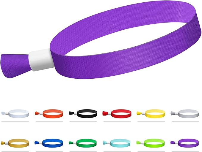 Green-Power America 100 Pcs Cloth Event Wristbands, Event Wristbands, Colored by Green-PowerAmerica